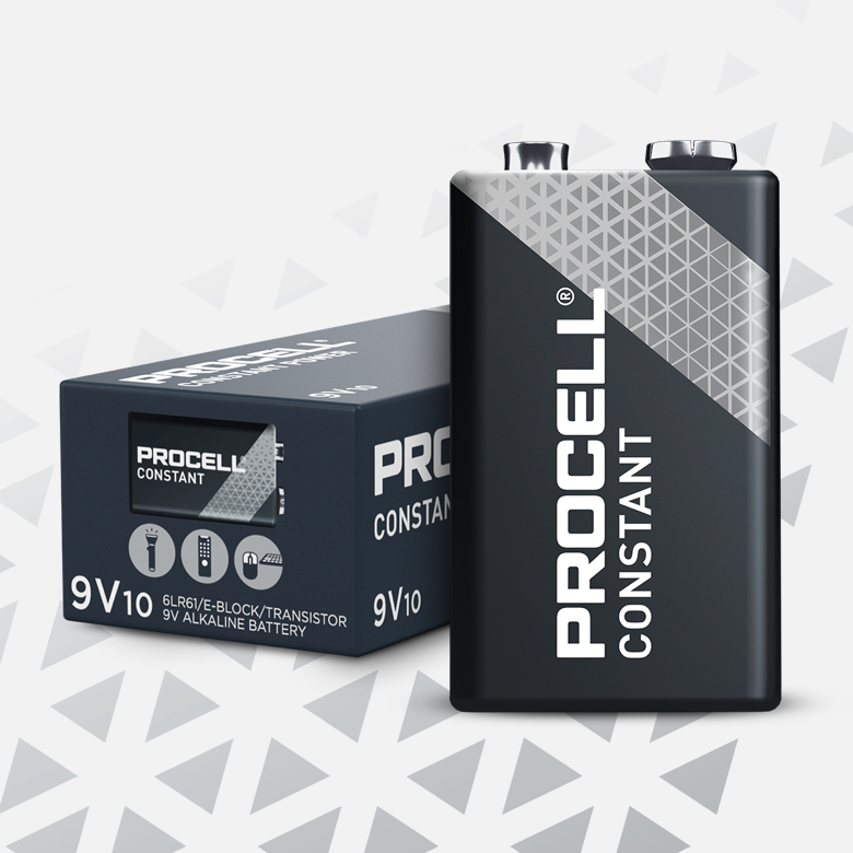 Procell 9V Alkaline Battery Bulk Pack 72 Per Package 