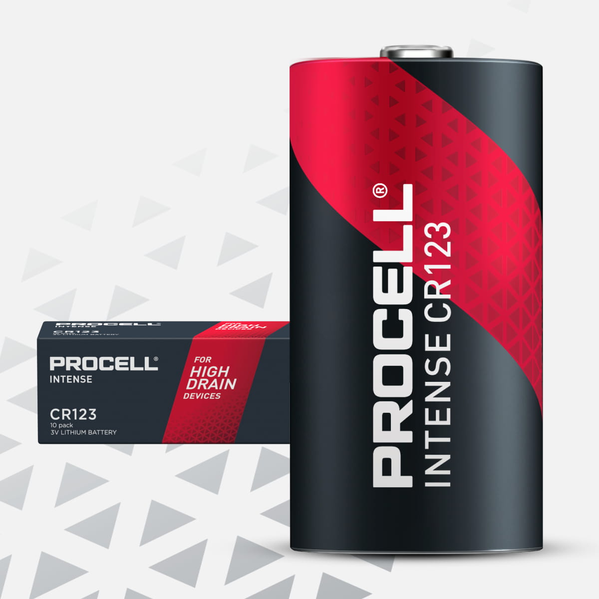 CR123A pila litio 3V Procell Intense High Power Lithium by Duracell (caja  10 unidades)