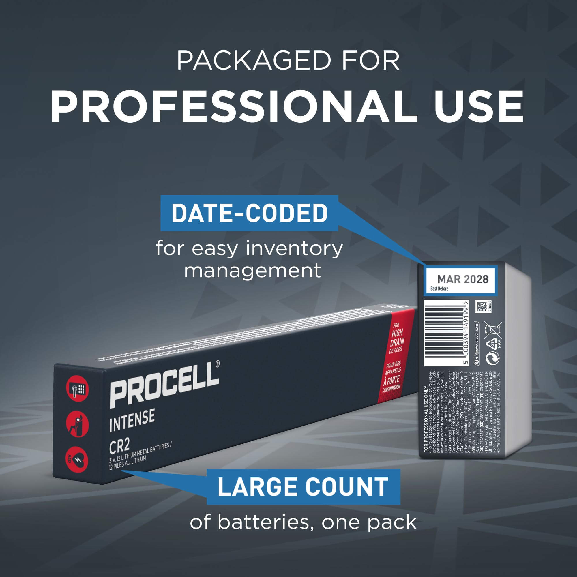 Procell High Power CR2 3V Lithium Battery (12-Pack) - Roush Hardware